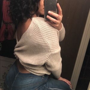 Twisted back sweater
